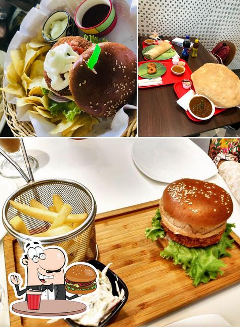 Get a burger at Food Court