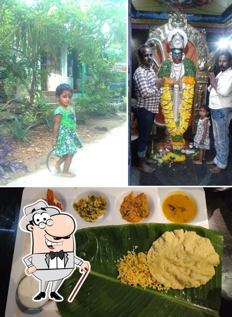This is the picture showing exterior and food at Srinivasa High Class Meals