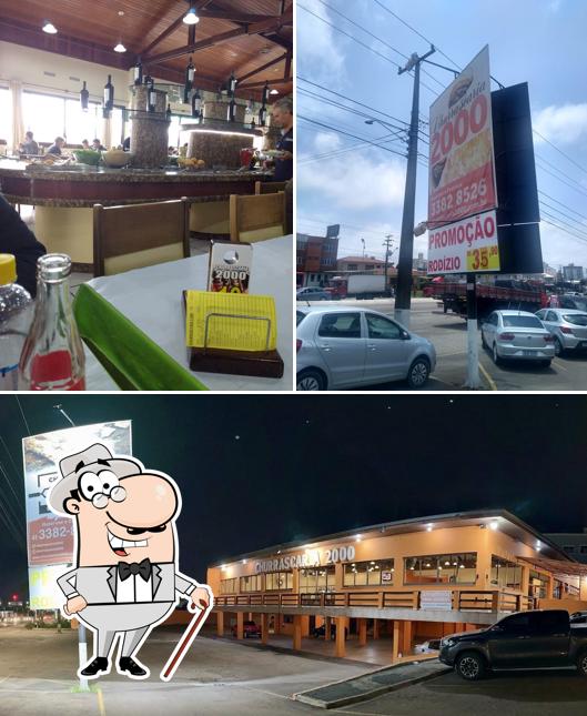 Veja a área externa do Churrascaria 2000