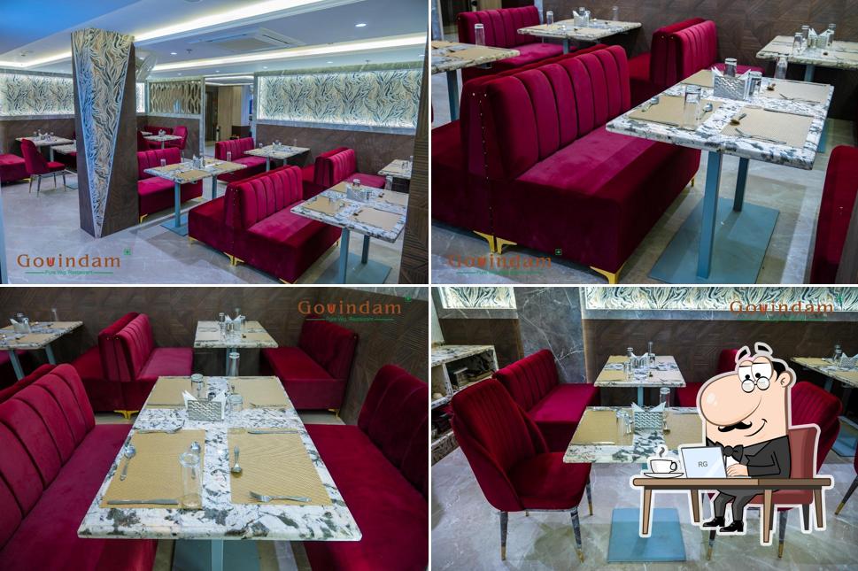The interior of Govindam Restaurant