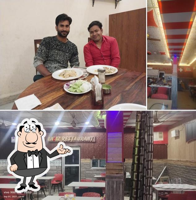 The interior of Laziz Restaurant Hodal Road Punahana