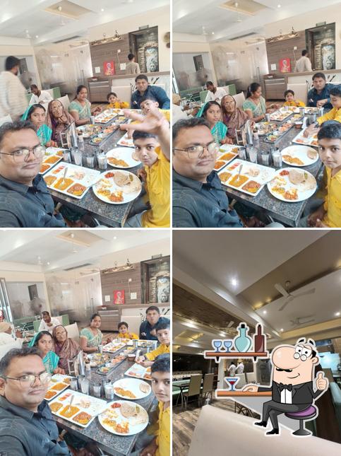 The interior of Navrang Restaurant Somnath