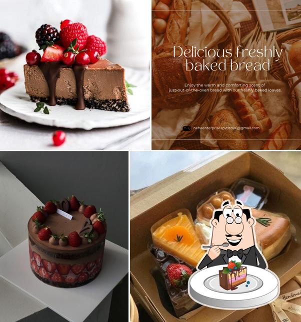 Chocolate cake at Neha's Bakery