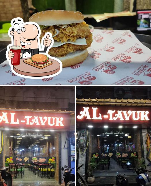 Try out a burger at Al Tavuk