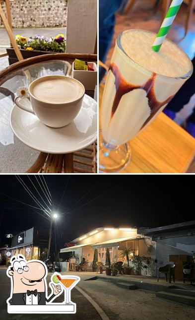 The restaurant's drink and interior