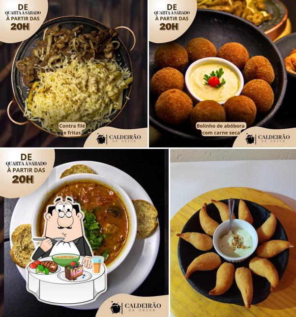 Sopa quente e azeda picante chinesa em Caldeirão da Chica