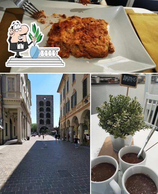 La foto della esterno e cibo di Bar Tre Caffè
