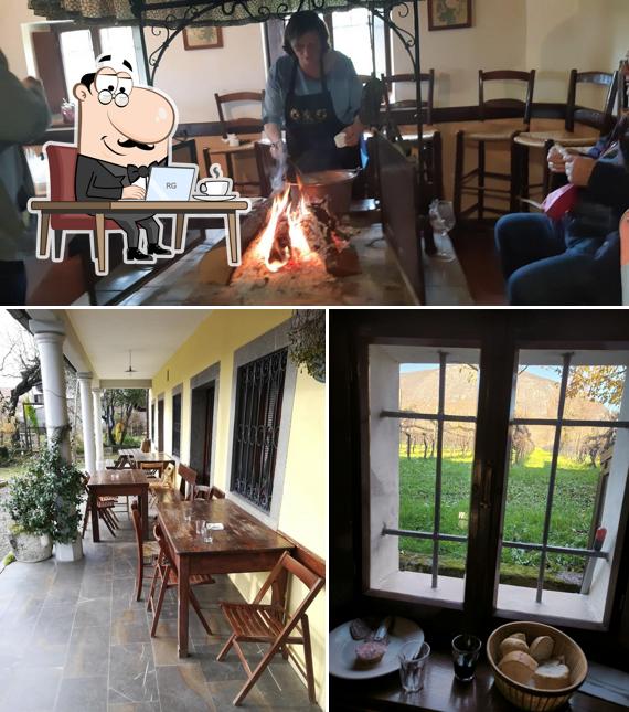 La immagine di interni e cibo da Osteria da Ridolf