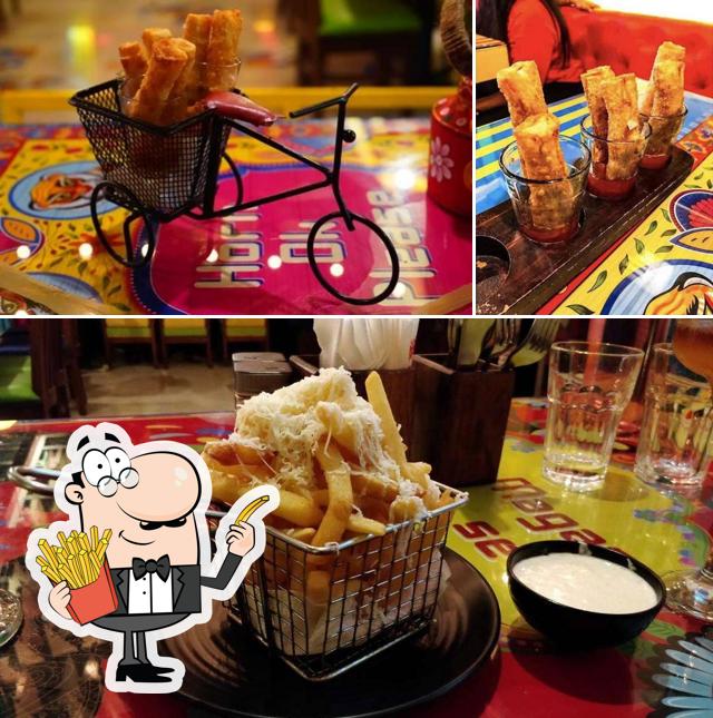 Try out chips at Angrezi Dhaba
