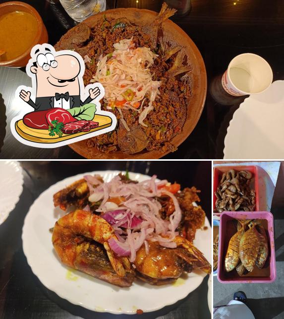 Get meat dishes at Asmak Sea food restaurant