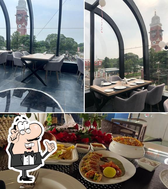 Among different things one can find interior and food at CIBO Fine Dining