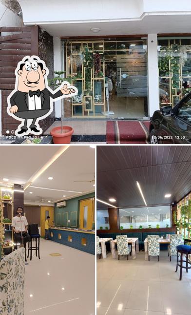 The restaurant's interior and exterior