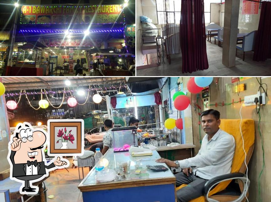 Take a seat at one of the tables at A-1 Bawarchi Restaurant