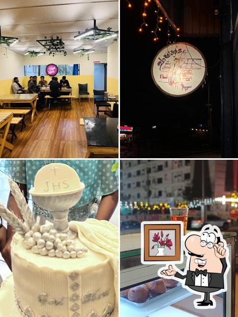 Take a seat at one of the tables at Dine Spot Restaurant