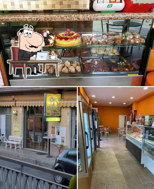 Questa è la foto che presenta la interni e cibo di Chupitos Bar