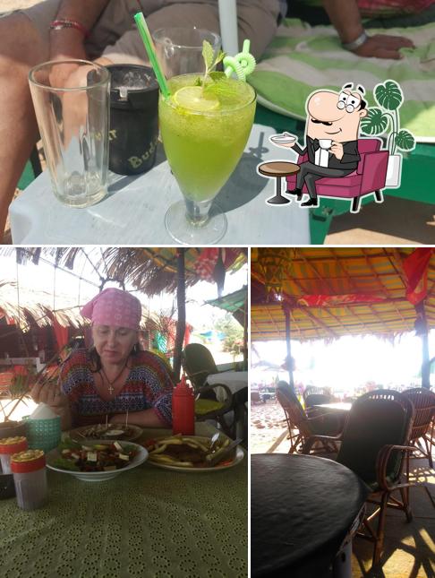 This is the picture depicting interior and alcohol at Buddha Bar Beach Shack