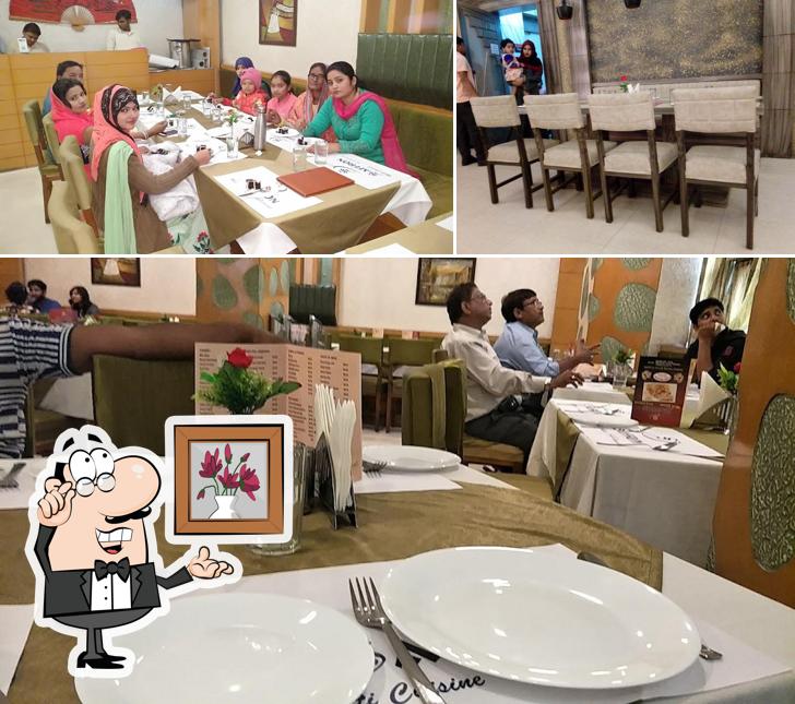 Take a seat at one of the tables at Saffron