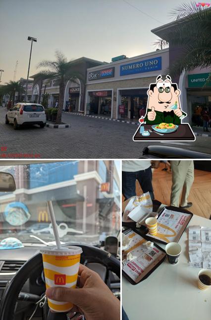 The picture of food and exterior at McDonald’s India