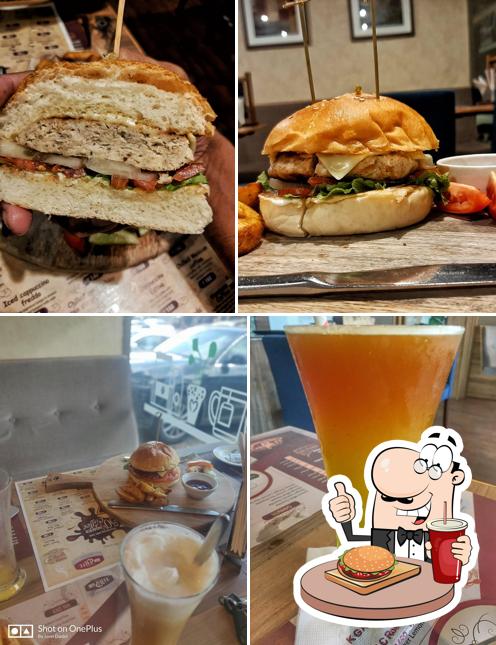 Hamburger at Coffee Central Thiruvalla