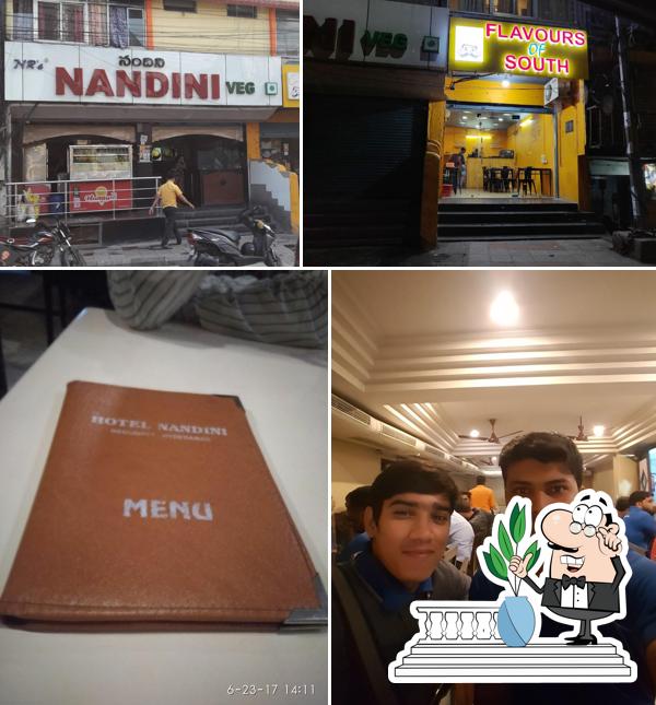 The exterior of Hotel Nandini Veg