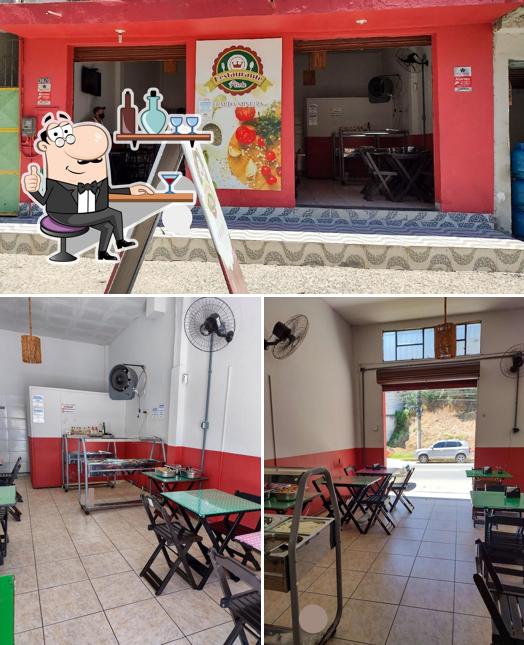 O interior do Restaurante Pérola - Três Poços