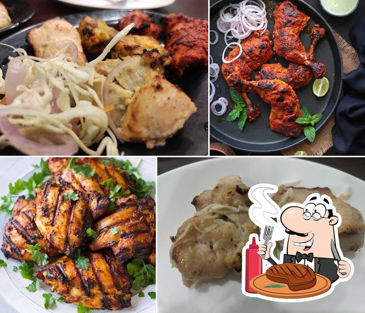 Al Meezaj Indian, chinese and Tandoor Resturant serves meat dishes