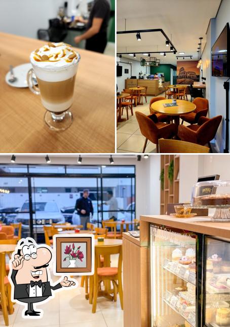 Esta é a imagem apresentando interior e comida no Dolce Felicità Italian Caffè