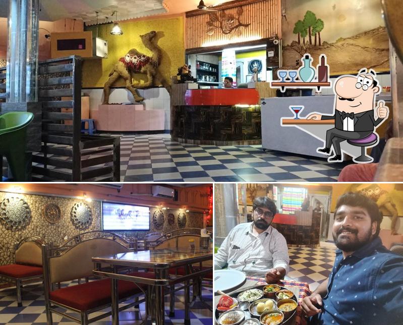 The interior of Mandap Restaurant