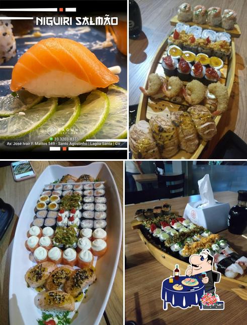 Sashimi em Ragun Sushi Bar