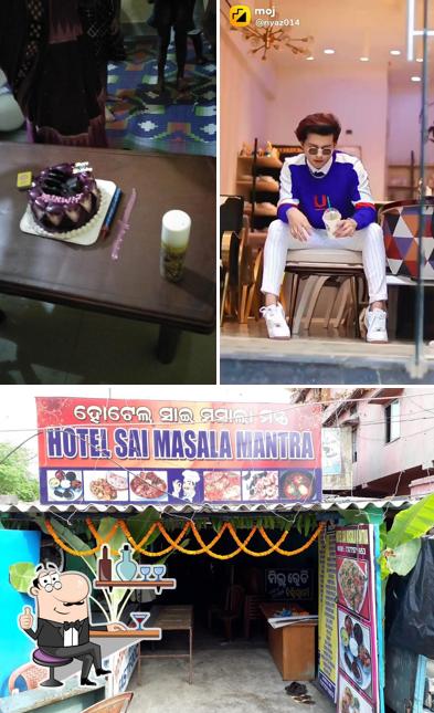 The interior of Hotel Sai Masala Mantra