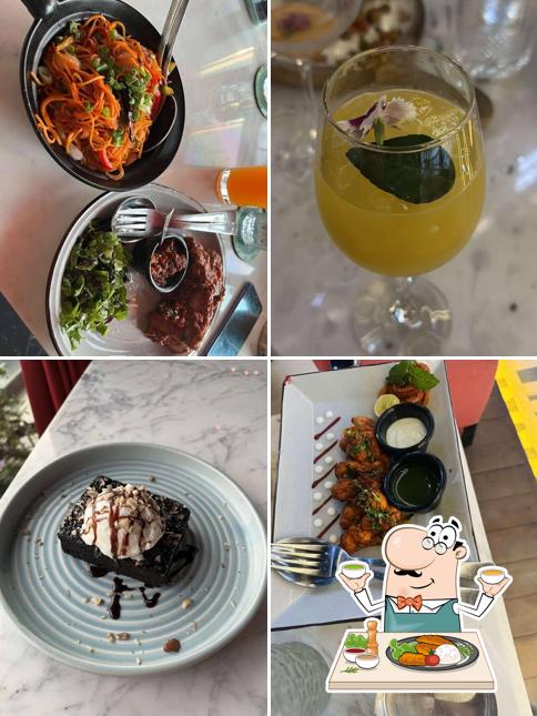 Bibimbap and chicken wings at Inferno Cocktail Garden