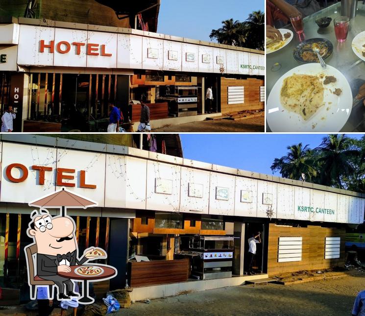 Among various things one can find exterior and food at KSRTC CANTEEN