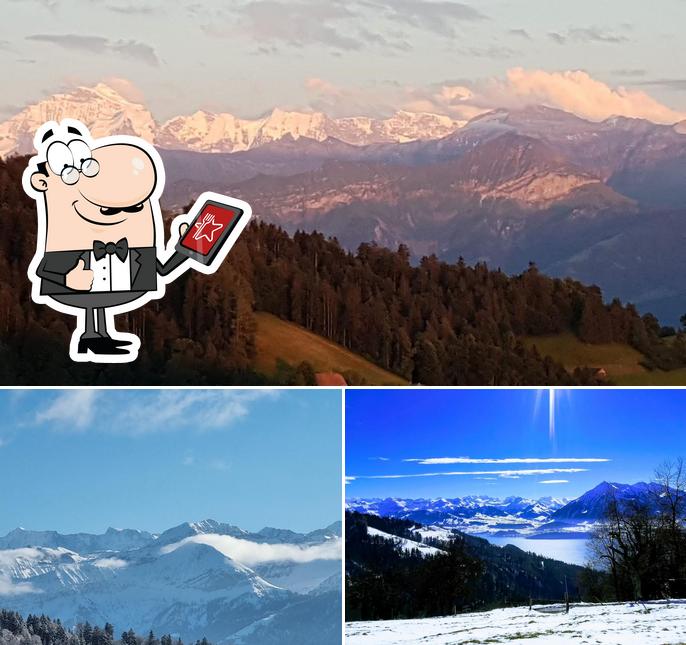 Goditi la vista dagli esterni di Hotel-Restaurant Bellevue