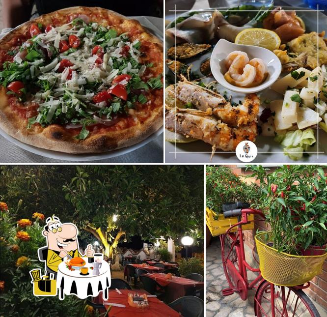 La cibo e interni del ristorante