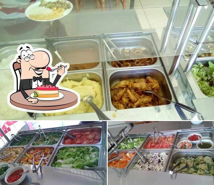 Detinha Comida Caseira serve uma seleção de sobremesas