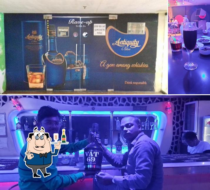 Rave up Restro Bar serves alcohol