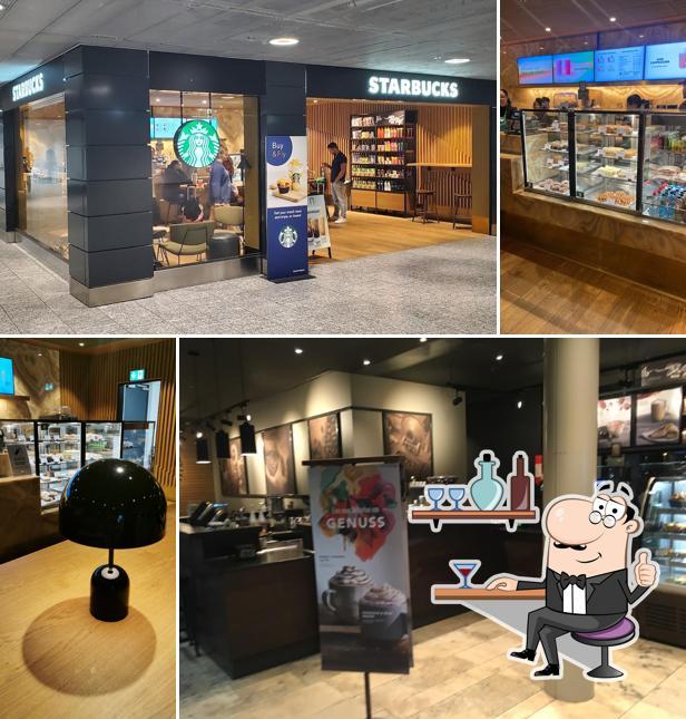 Dai un'occhiata agli interni di Starbucks Gate B