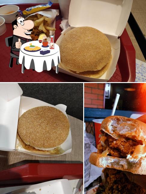 Order a burger at KFC