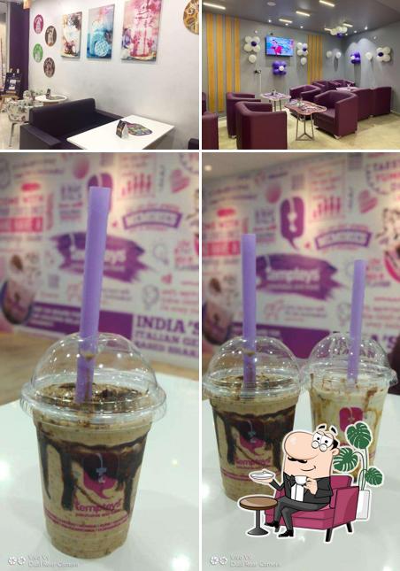 Take a look at the image showing interior and drink at Tempteys