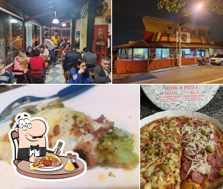 Experimente pizza no Pizzaria Mia