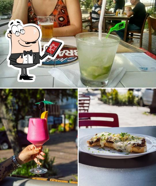 A ilustração da exterior e interior no Trópico Maryland - Food-Beer-Coffe