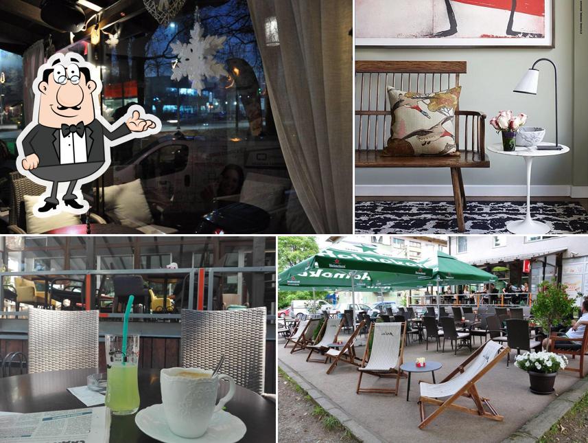 Installez-vous à l'une des tables de Kafe bar "VUK"