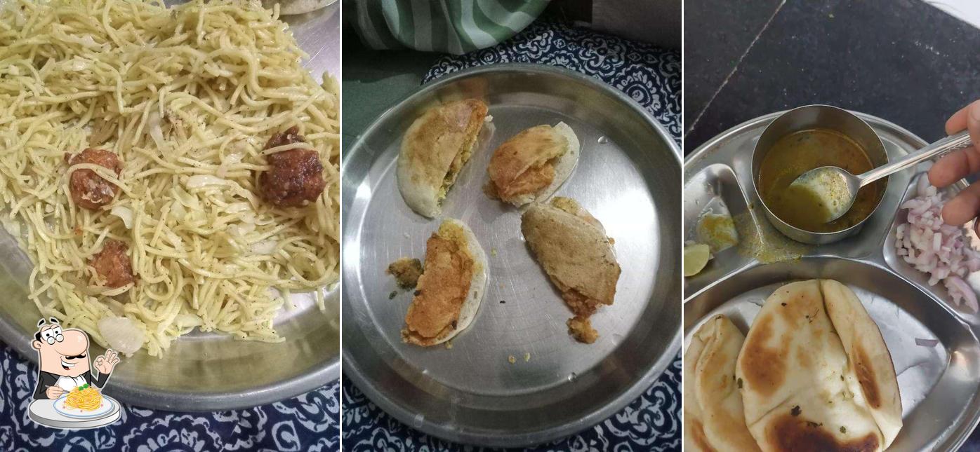 Spaghetti carbonara at Jain Shree Kanchan