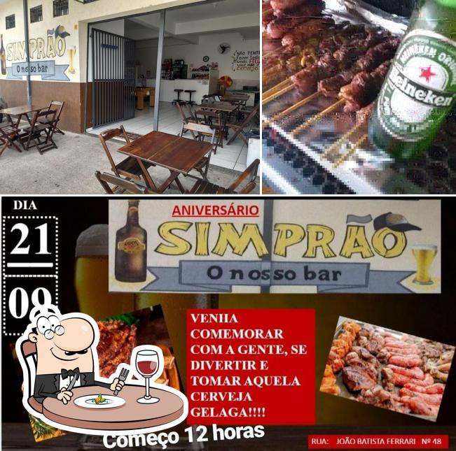 A imagem do Simprão O Nosso Bar’s comida e interior