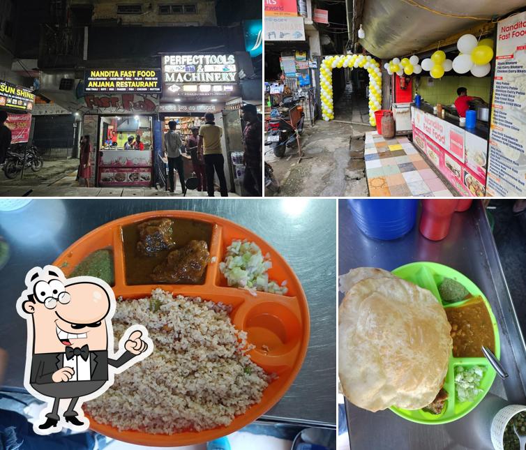 This is the picture depicting exterior and food at Nandita Fast Food & Anjana Resturant