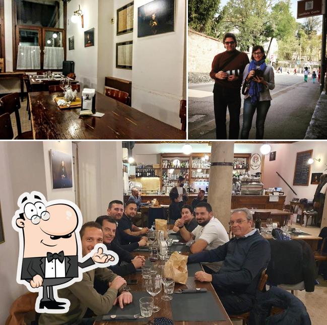 Gli interni di Osteria Due Spade