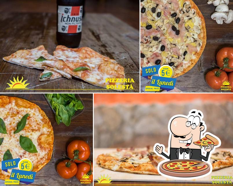 A Pizzeria Solestà, puoi goderti una bella pizza