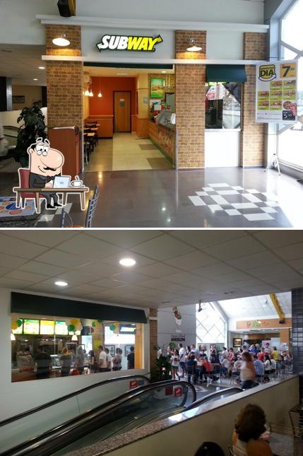 O interior do Subway no Angeloni Velha - Blumenau