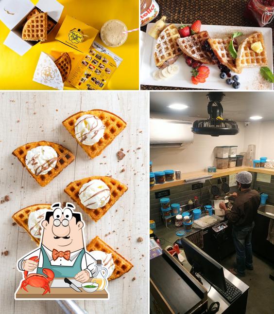 Try out seafood at The Waffle Bar
