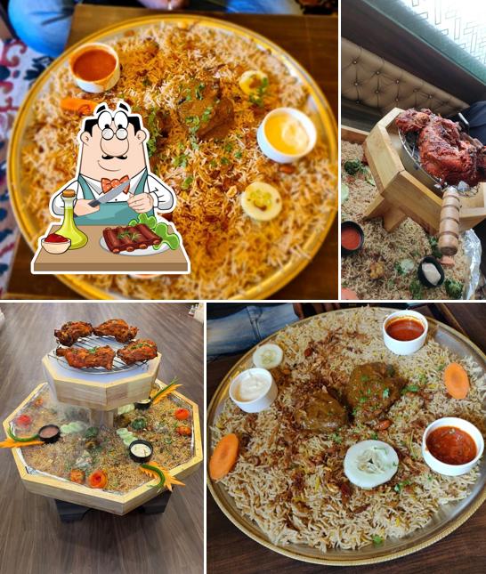 Meat dishes are served at New Lavish Family Restaurant